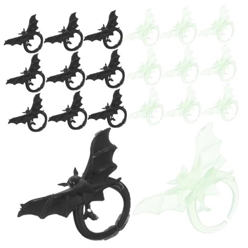 WEKAMOS Halloween Fledermaus Leuchtringe Kunststoff Finger Ringe Fluoreszierend Gruseliges Partyzubehör für Halloween Deko Tragbar und Geruchlos für Indoor und Outdoor Feierlichkeiten WEKAMOS Halloween Fledermaus Leuchtringe Kunststoff Finger Ringe Fluoreszierend Gruseliges Partyzubehör für Halloween Deko Tragbar und Geruchlos für Indoor und Outdoor Feierlichkeiten von WEKAMOS