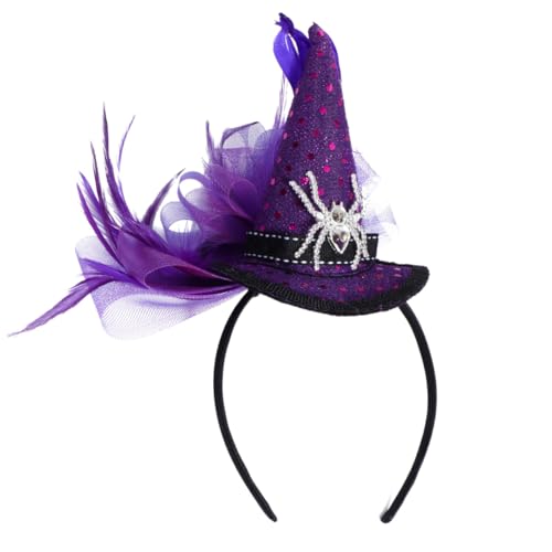 WEKAMOS Halloween Haarreif Kopfbedeckung Spinnen Hexenhut Design Leicht Bequem für Party Karneval Fest Jung Mädchen WEKAMOS Halloween Haarreif Kopfbedeckung Spinnen Hexenhut Design Leicht Bequem für Party Karneval Fest Jung Mädchen von WEKAMOS