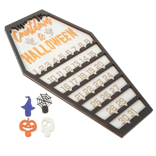 WEKAMOS Halloween Holz Adventskalender Sarg Countdown Dekoration für Tisch und Zuhause Beweglicher Kalender Langlebiges Holz Festliche Halloween Deko für Party und Schaufenster WEKAMOS Halloween Holz Adventskalender Sarg Countdown Dekoration für Tisch und Zuhause Beweglicher Kalender Langlebiges Holz Festliche Halloween Deko für Party und Schaufenster von WEKAMOS