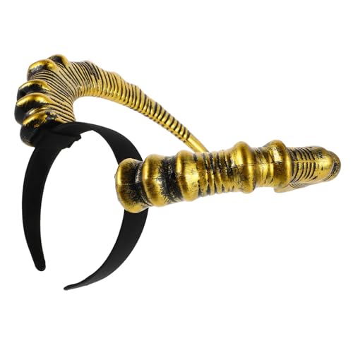 WEKAMOS Halloween Ziegenhorn Haarreif Gold Leichtes Cosplay Accessoire für Party Karneval Kostümfest und Geburtstag Unisex Teufel Hörner für Kostüm und Foto von WEKAMOS
