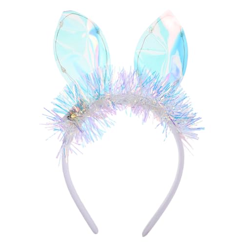 WEKAMOS Hasenohren Stirnband Pailletten Glitzer Leichtes Party Haarreif für Ostern Halloween Karneval Mädchen Kostüm Zubehör von WEKAMOS