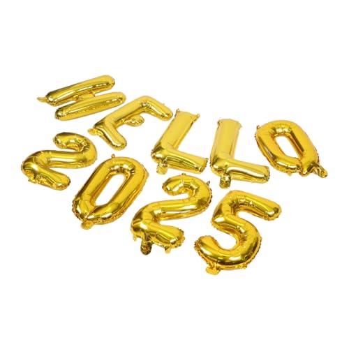 WEKAMOS Hello Aluminiumfolie Ballon Neujahrsdeko Goldfarben Party Luftballons Fotorequisiten Silvester Feier Dekoration Festveranstaltung WEKAMOS Hello Aluminiumfolie Ballon Neujahrsdeko Goldfarben Party Luftballons Fotorequisiten Silvester Feier Dekoration Festveranstaltung von WEKAMOS