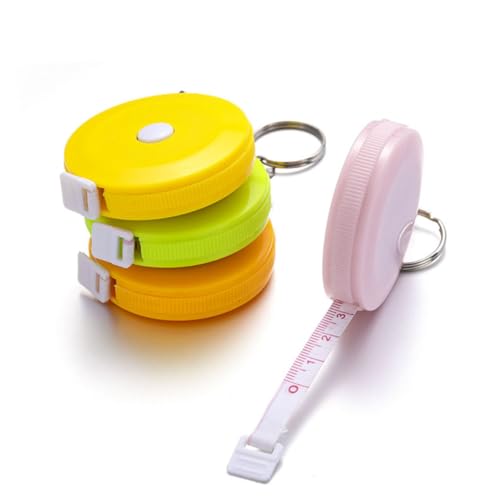 WEKAMOS Hochpräzises Mini Maßband Tragbares Rollmeter mit Ring für Körpermaße zu Hause Freien Langlebiges Kunststoff Metall Messwerkzeug von WEKAMOS