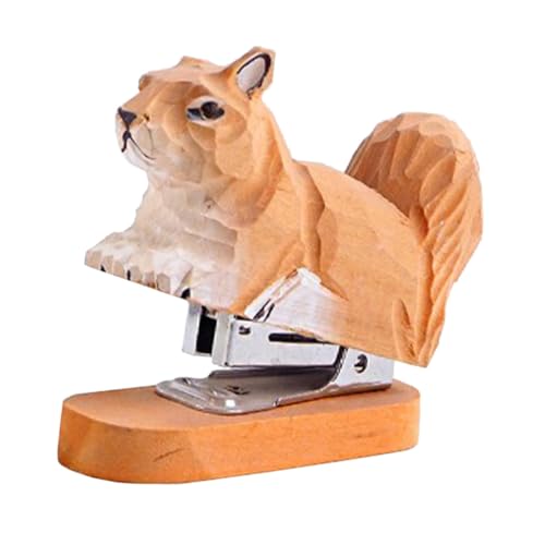 WEKAMOS Holz Tierhefter Eichhörnchenform Kreativer Mini Heftgerät Schreibtischdeko Robust für Büro Schule und Zuhause WEKAMOS Holz Tierhefter Eichhörnchenform Kreativer Mini Heftgerät Schreibtischdeko Robust für Büro Schule und Zuhause von WEKAMOS