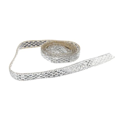 WEKAMOS Iron Rhinestone Ribbon Strassband mit Rechteckigen Glassteinen Hitzebeständig und Langlebig Strass dekorband für Bekleidung Schuhe Taschen und DIY Bastelprojekte WEKAMOS Iron Rhinestone Ribbon Strassband mit Rechteckigen Glassteinen Hitzebeständig und Langlebig Strass dekorband für Bekleidung Schuhe Taschen und DIY Bastelprojekte von WEKAMOS