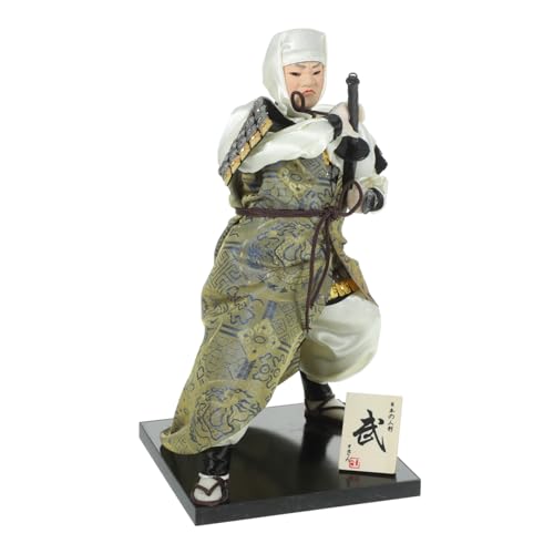 WEKAMOS Japanische Samurai Puppe Traditionelles für Schreibtisch und Wohnzimmer Gestaltet aus Stabilen Materialien für Verschiedene Räume von WEKAMOS