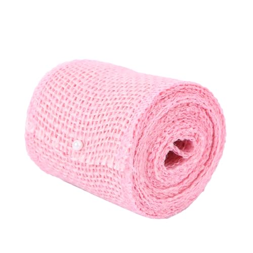 WEKAMOS Juteband Breit Rosa Natürliches Burlap Dekoband für Weihnachtsdeko Bastelarbeiten Kränze Verpackungen Umweltfreundlich Vielseitig Verwendbar WEKAMOS Juteband Breit Rosa Natürliches Burlap Dekoband für Weihnachtsdeko Bastelarbeiten Kränze Verpackungen Umweltfreundlich Vielseitig Verwendbar von WEKAMOS