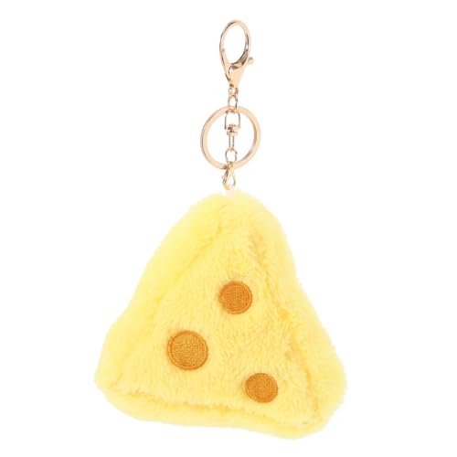 WEKAMOS Käse Plüsch Schlüsselanhänger Ausgestopft Für Handtaschen Geldbörsen Rucksack Auto Dekor Soft Flauschig Figur Anhänger von WEKAMOS