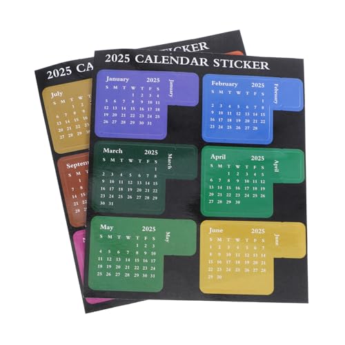 WEKAMOS Kalender Aufkleber Satz für Planer Selbstklebende Monatsindex Tabs Selbstgemacht Notizblock Kalender Aufkleber Planerzubehör für Büro Zuhause WEKAMOS Kalender Aufkleber Satz für Planer Selbstklebende Monatsindex Tabs Selbstgemacht Notizblock Kalender Aufkleber Planerzubehör für Büro Zuhause von WEKAMOS