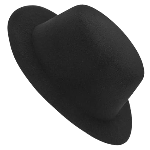 WEKAMOS Kleiner Puppenhut Baumwolle DIY Bastelmaterial Schwarzer Mini Hut für Puppenkostüm Dekoration Wiederverwendbar Robust und Modisch von WEKAMOS