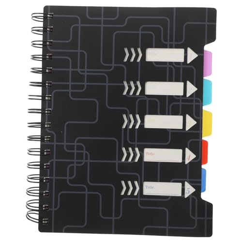 WEKAMOS Kleines Spiralnotizbuch mit Trennseiten College Notizbuch für Schule Arbeit und Meetings Notizblock für Professionelle Notizen Langlebige PP Hülle und Robustes Design von WEKAMOS