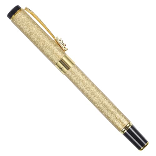 WEKAMOS Kompakter Füllfederhalter Spitze Ergonomischer Metall Kalligraphiestift in Champagnergold Leichter Tragbarer Alltagsstift für Schule Büro und Handtasche WEKAMOS Kompakter Füllfederhalter Spitze Ergonomischer Metall Kalligraphiestift in Champagnergold Leichter Tragbarer Alltagsstift für Schule Büro und Handtasche von WEKAMOS