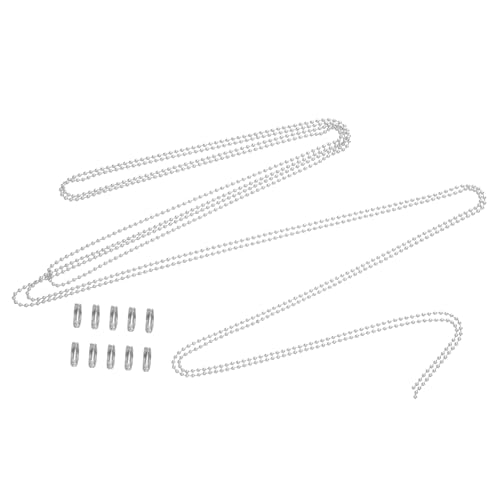 WEKAMOS Kugelkette Durchmesser mit Passenden Anschlüssen Verstellbare Perlenkette für Schlüsselanhänger Schmuck und DIY Zubehör WEKAMOS Kugelkette Durchmesser mit Passenden Anschlüssen Verstellbare Perlenkette für Schlüsselanhänger Schmuck und DIY Zubehör von WEKAMOS