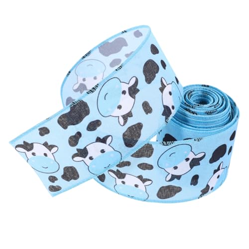 WEKAMOS Kuhmuster Geschenkband mit Drahtkante Breit Rolle Reißfestes Polyesterband für Blumensträuße Diy Dekoration Niedliches Cartoon Kuhdesign für Geschenkverpackung WEKAMOS Kuhmuster Geschenkband mit Drahtkante Breit Rolle Reißfestes Polyesterband für Blumensträuße Diy Dekoration Niedliches Cartoon Kuhdesign für Geschenkverpackung von WEKAMOS