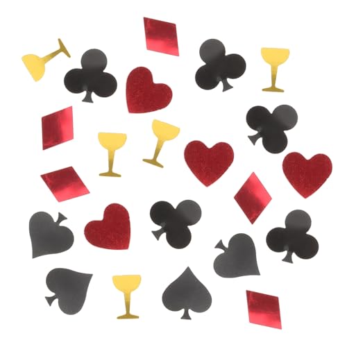 WEKAMOS Las Vegas Poker Konfetti Buntes Kunststoff Tischdeko Party Streudeko Spielnacht Zubehör für Geburtstag Feier von WEKAMOS