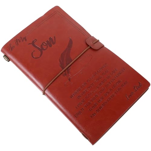 WEKAMOS Leder Notizbuch für Büro und Konferenzen Schreibnotizbuch mit Leerem Linierten für Persönliche Planung und Terminorganisation Leicht und Handlich von WEKAMOS