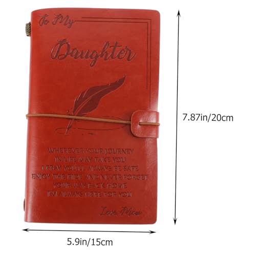 WEKAMOS Leder Notizbuch für Töchter Reise Tagebuch Planer Echtleder Notizblock Geschenkidee für Schüler Frauen und Studenten Praktische Organisation und Tägliche Planung von WEKAMOS