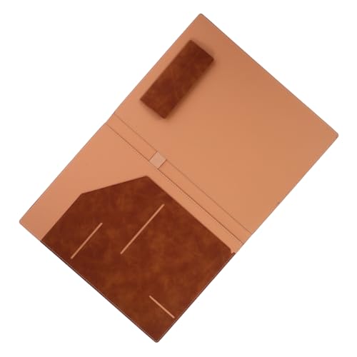 WEKAMOS Leder Portfolio Ordner Business Organizer Multifunktionaler Dokumentenmappe mit Magnetverschluss Büro und Vertragsmappe für Karten und Papier Kompakter Aktenhalter für Studium und von WEKAMOS