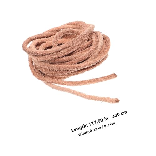 WEKAMOS Lederband für DIY Schmuck und Bastelprojekte Stabiles Langlebiges Lederseil mit Starkem Zugkraft Vielseitig als Griffband für Axt Fahrrad Handtasche Klassische Naturfarbe von WEKAMOS