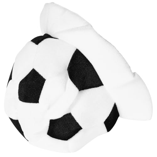 WEKAMOS Lustige Fußballmütze Unisex Plüsch Fußballhut Sportliche Kopfbedeckung Für Fans Fußballspiele Festivals Geburtstagsfeiern von WEKAMOS