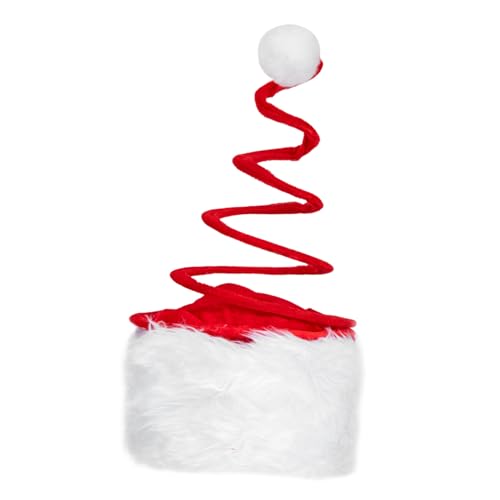 WEKAMOS Lustige Weihnachtsmütze mit Federspiral Design Weiches Plüschmaterial Festliche Nikolausmütze für Karneval Weihnachtsfeier und Cosplay Einzigartiger Party Kopfschmuck für WEKAMOS Lustige Weihnachtsmütze mit Federspiral Design Weiches Plüschmaterial Festliche Nikolausmütze für Karneval Weihnachtsfeier und Cosplay Einzigartiger Party Kopfschmuck für von WEKAMOS