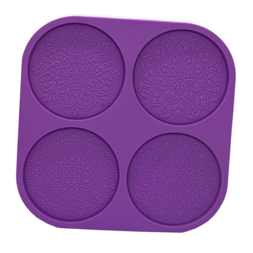 WEKAMOS Mandala Muster Silikonform für Untersetzer DIY Epoxidharz Gießform Kreative Handwerksform für Dekorationen und Einzigartige Designs für Bastelprojekte von WEKAMOS