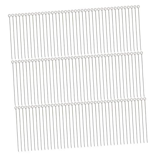 WEKAMOS Metalldraht Kettelstifte Silber DIY Schmuckzubehör mit Rundkopf für Perlenarbeiten Halsketten und Armbänder Langlebige Eisennadeln für Schmuckherstellung von WEKAMOS