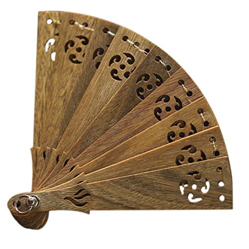 WEKAMOS Mini Holz Klappfächer Anhänger Vintage Deko für Schlüsselanhänger Handtasche Auto und Handwerkskunst mit Polierter Oberfläche für Stilvolle von WEKAMOS