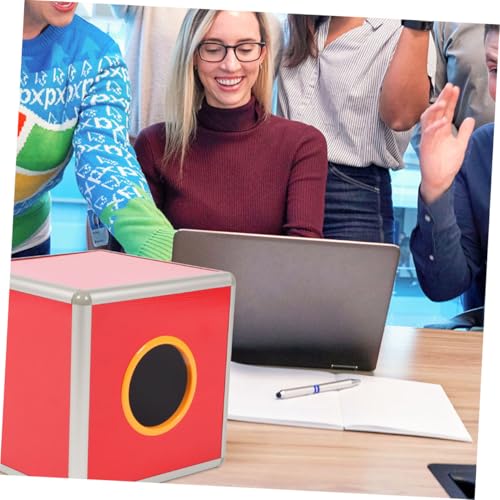 WEKAMOS Multifunktionale Rote Würfel Losbox Stabile Spenden und Verlosungskiste für Firmenfeiern Partys und Büroveranstaltungen von WEKAMOS