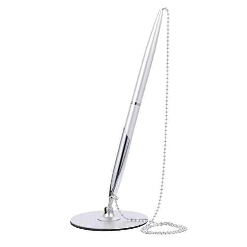 WEKAMOS Multifunktionaler Kugelschreiber mit Kette Robuster Signierstift für Büro Hotel Bank Einfach Nachfüllbar Komfortabler Metallgriff für Geschäftsnutzung und Schreibtisch WEKAMOS Multifunktionaler Kugelschreiber mit Kette Robuster Signierstift für Büro Hotel Bank Einfach Nachfüllbar Komfortabler Metallgriff für Geschäftsnutzung und Schreibtisch von WEKAMOS