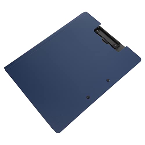 WEKAMOS Multifunktionales Klemmbrett mit Deckel Schreibunterlage für Büro Memo Notizen Dokumente Leicht Langlebig Schreibtablet Blau für Unterwegs von WEKAMOS