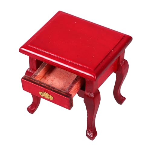WEKAMOS Nachttisch Nachttische Kommode Miniatur Szene Seitenschrank Kleiner Lagerschrank Puppenhaus Beistelltisch Miniatur Schlafzimmermöbel Miniatur Hauszubehör Holz Rot WEKAMOS Nachttisch Nachttische Kommode Miniatur Szene Seitenschrank Kleiner Lagerschrank Puppenhaus Beistelltisch Miniatur Schlafzimmermöbel Miniatur Hauszubehör Holz Rot von WEKAMOS