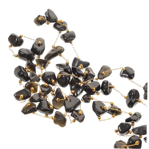 WEKAMOS Natürliche Kristallperlen Kette Schwarz Beaded Strand Schmuck DIY Handwerk Schmuckherstellung Unisex Armband Halskette Zubehör WEKAMOS Natürliche Kristallperlen Kette Schwarz Beaded Strand Schmuck DIY Handwerk Schmuckherstellung Unisex Armband Halskette Zubehör von WEKAMOS