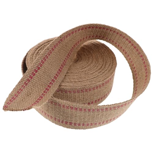 WEKAMOS Natürliches Jute-gurtband Breit mit Roter Streifen Robustes Polsterband für Stuhlreparatur Heimdekoration Bastelprojekte und Möbelverstärkung WEKAMOS Natürliches Jute-gurtband Breit mit Roter Streifen Robustes Polsterband für Stuhlreparatur Heimdekoration Bastelprojekte und Möbelverstärkung von WEKAMOS