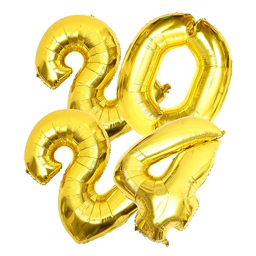 WEKAMOS Neujahrsfeier Ballon Set Große Folienballons für Partydekoration Langlebig und Attraktiv für Jede Feier für Fotos und Festlichkeiten von WEKAMOS