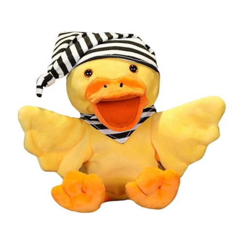 WEKAMOS Niedliche Handpuppe Kleine Ente aus Weichem Plüschstoff Kindgerechtes Handpuppenspielzeug für Fördert Fantasie und Spielerischen Lernspaß Sicher und Langlebig für Junge Mädchen von WEKAMOS