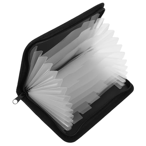 WEKAMOS Organtasche mini ordner buro zubehör Praktische Faltmappe Organizer für Karten Ordner mit Reißverschluss aktenordner Quittungshalter-Organisator Dokumentordner Plastik Black WEKAMOS Organtasche mini ordner buro zubehör Praktische Faltmappe Organizer für Karten Ordner mit Reißverschluss aktenordner Quittungshalter-Organisator Dokumentordner Plastik Black von WEKAMOS
