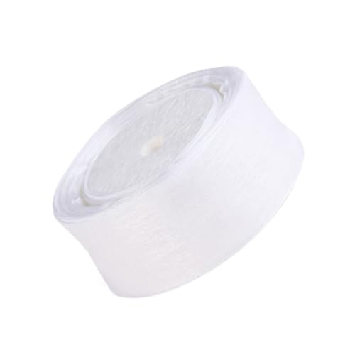 WEKAMOS Organza Geschenkband Weiß Transparentes Chiffonband für Geschenkverpackung Hochzeit Partydeko DIY Bastelband Elegantes Tüllband für Schleifen und Handarbeiten von WEKAMOS