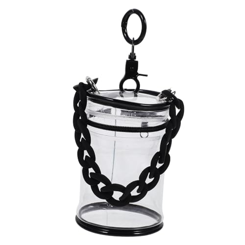 WEKAMOS PVC Transparente Puppen Tragetasche Robustes Material Kompakt mit Kette Tragbar für Puppen Aufbewahrung und Kleidung Schutz gegen Staub für Unterwegs und von WEKAMOS