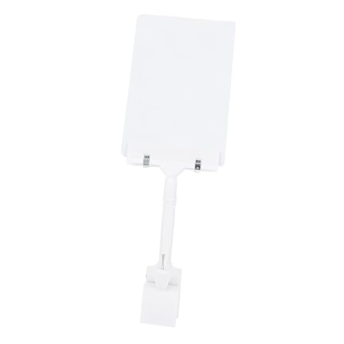 WEKAMOS PVC Wasserdichtes Preisschild mit Clip Abwischbares Whiteboard für Supermarkt Obstladen Langlebiger Preistafelhalter mit Flexibler und Robuster Oberfläche Praktische von WEKAMOS