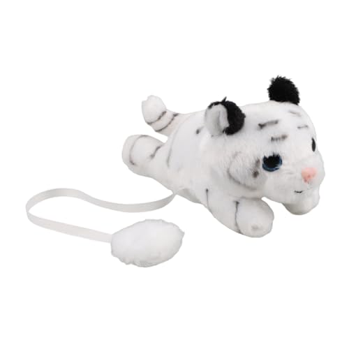 WEKAMOS Plüsch Tiger Schulteraccessoire Niedlicher Lebensechter Tiger aus Weichem Plüsch für Kostüme und Cosplay für Tier Mottopartys und Vielseitige Anlässe von WEKAMOS