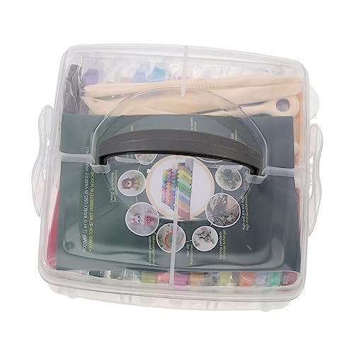 WEKAMOS Polymer Clay Farben Modelliermasse DIY Bastelset mit Sculpting Werkzeugen und Aufbewahrungsbox für Kunsthandwerk und Skulpturen von WEKAMOS