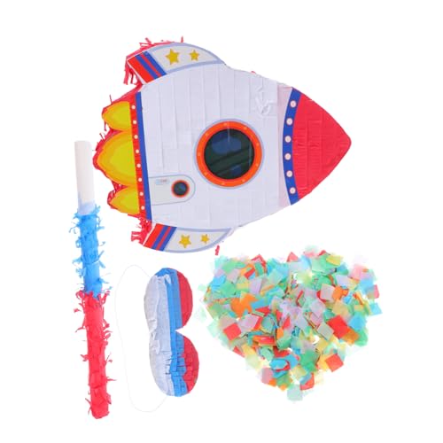WEKAMOS Raketen-piñata Mit Augenbinde, Fledermaus Und Konfetti Für Weltraum-party-dekorationen, Kindergeburtstagsspiele, Süßigkeitenfüllungen, Astronauten-mottoparty-zubehör WEKAMOS Raketen-piñata Mit Augenbinde, Fledermaus Und Konfetti Für Weltraum-party-dekorationen, Kindergeburtstagsspiele, Süßigkeitenfüllungen, Astronauten-mottoparty-zubehör von WEKAMOS