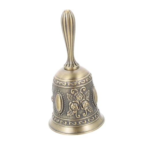 WEKAMOS Retro Handglocke aus Metall Klassische Service und Empfangsglocke für Restaurant Bar und Zuhause Klare Klingel mit Langlebiger Verarbeitung Vielseitig als Alarm und Dekoglocke WEKAMOS Retro Handglocke aus Metall Klassische Service und Empfangsglocke für Restaurant Bar und Zuhause Klare Klingel mit Langlebiger Verarbeitung Vielseitig als Alarm und Dekoglocke von WEKAMOS