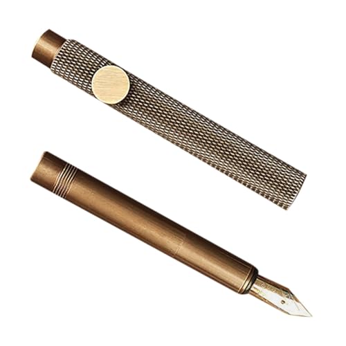 WEKAMOS Retro Messing Füllfederhalter Feine Spitze Mini Schreibstift mit Tinte Tragbarer Kalligraphie Stift für Schüler Künstler Büro Zuhause WEKAMOS Retro Messing Füllfederhalter Feine Spitze Mini Schreibstift mit Tinte Tragbarer Kalligraphie Stift für Schüler Künstler Büro Zuhause von WEKAMOS