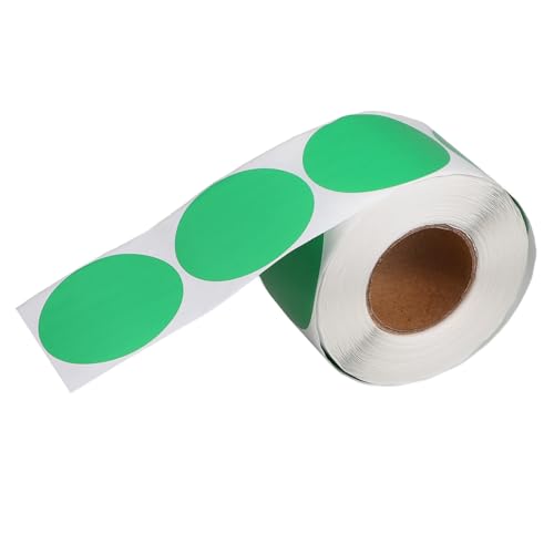 WEKAMOS Runde Etiketten Rolle Selbstklebende Blanko Aufkleber für Lagerverwaltung Bedruckbare Beschriftbare Grüne Sticker für Organizer und Inventar WEKAMOS Runde Etiketten Rolle Selbstklebende Blanko Aufkleber für Lagerverwaltung Bedruckbare Beschriftbare Grüne Sticker für Organizer und Inventar von WEKAMOS