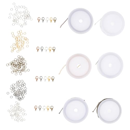 WEKAMOS Schmuckherstellung Zubehörset aus Robustem mit Lobster Verschlüssen und Offenen Biegeringen Leichtes DIY Bastelmaterial für Armbänder Halsketten Einfaches Ersetzen und Vielseitig WEKAMOS Schmuckherstellung Zubehörset aus Robustem mit Lobster Verschlüssen und Offenen Biegeringen Leichtes DIY Bastelmaterial für Armbänder Halsketten Einfaches Ersetzen und Vielseitig von WEKAMOS