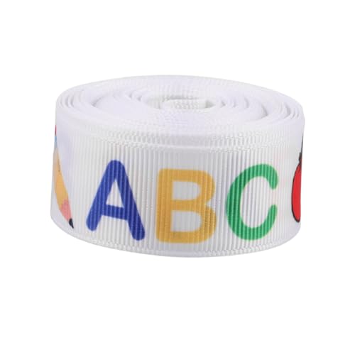 WEKAMOS Schul Themen Ripsband für DIY Verpackung und Dekoration Breit Yards Leuchtende Farben für Hochzeitssträuße und Partys von WEKAMOS