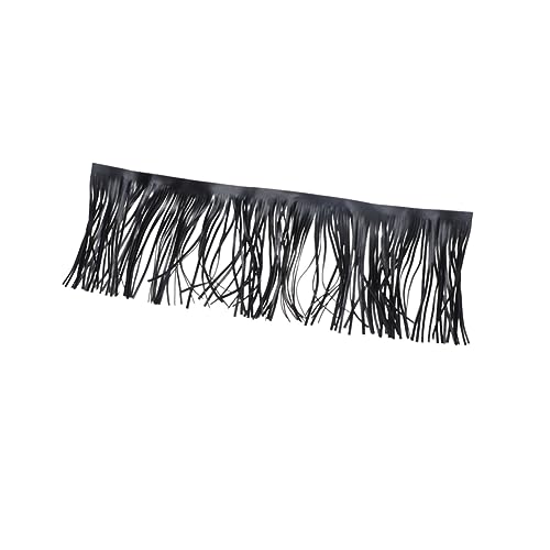 WEKAMOS Schwarze Doppelseitige PU Leder Fransenborte Breit Langlebige DIY Kleidungsquaste für Kleidung Taschen Schuhe und Heimdekoration Vielseitiges Zubehör für Kreative Handarbeiten WEKAMOS Schwarze Doppelseitige PU Leder Fransenborte Breit Langlebige DIY Kleidungsquaste für Kleidung Taschen Schuhe und Heimdekoration Vielseitiges Zubehör für Kreative Handarbeiten von WEKAMOS