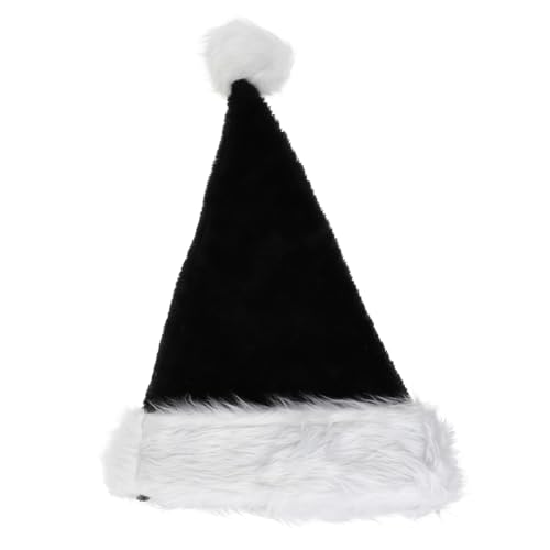 WEKAMOS Schwarze Weihnachtsmütze aus Plüsch Langhaariger Weihnachts und Halloween Partyhut Festlicher Cosplay Kopfschmuck für Xmas Geburtstag Bühnenauftritte WEKAMOS Schwarze Weihnachtsmütze aus Plüsch Langhaariger Weihnachts und Halloween Partyhut Festlicher Cosplay Kopfschmuck für Xmas Geburtstag Bühnenauftritte von WEKAMOS